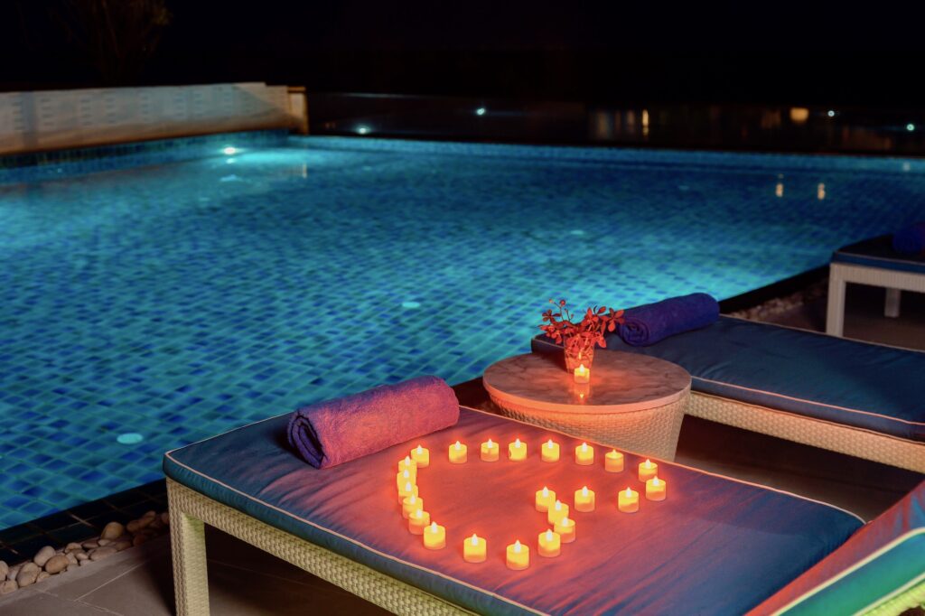 Unwind with a Candlelit Seaside Dinner